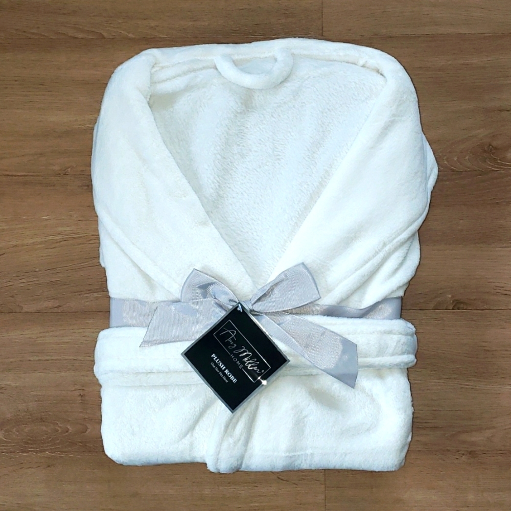 White Plush Robe by Amy Miller.
